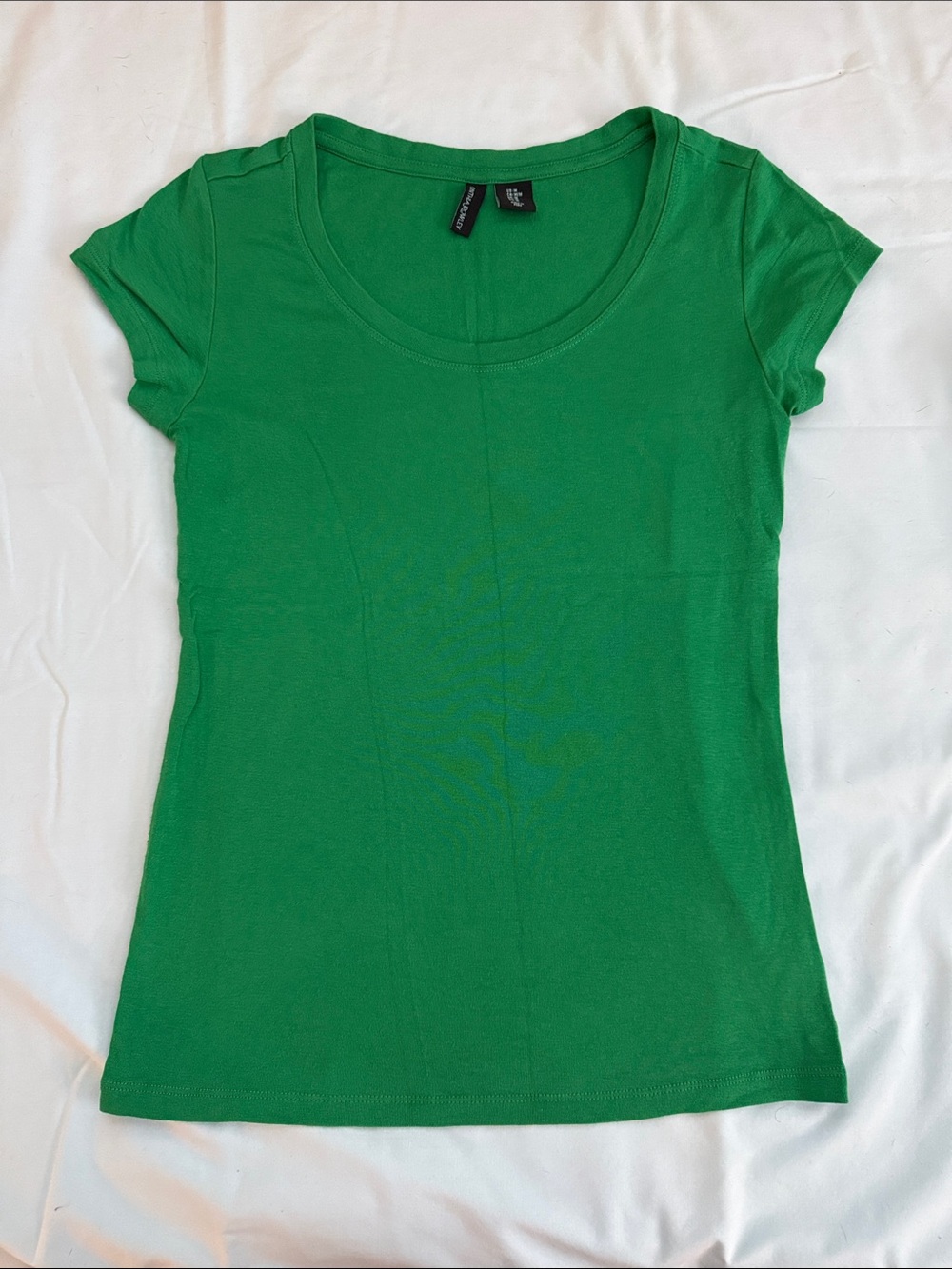 Cynthia Rowley Bright Green Scoop Neck Short Sleeve Tee